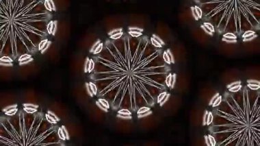 Psikedelik Kaleydoskop Patlaması simetrik kaleydoskop şekilleri patlıyor ve canlı renklerle beatendly döngülerde şekil değiştiriyor