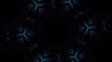 Psikedelik Kaleydoskop Patlaması simetrik kaleydoskop şekilleri patlıyor ve canlı renklerle beatendly döngülerde şekil değiştiriyor