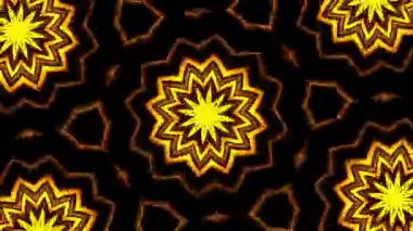 Psikedelik Kaleydoskop Patlaması simetrik kaleydoskop şekilleri patlıyor ve canlı renklerle beatendly döngülerde şekil değiştiriyor
