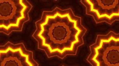 Psikedelik Kaleydoskop Patlaması simetrik kaleydoskop şekilleri patlıyor ve canlı renklerle beatendly döngülerde şekil değiştiriyor