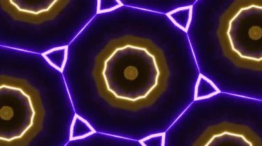 Psikedelik Kaleydoskop Patlaması simetrik kaleydoskop şekilleri patlıyor ve canlı renklerle beatendly döngülerde şekil değiştiriyor