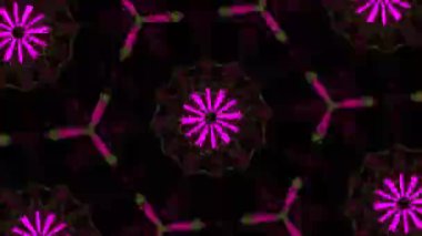 Psychedelic Kaleidoscope Burst Symmetric kaleidoscope shapes bursting and morphing with vibrant colors on beatfriendly loops