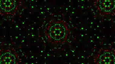 Psikedelik Kaleydoskop Patlaması simetrik kaleydoskop şekilleri patlıyor ve canlı renklerle beatendly döngülerde şekil değiştiriyor