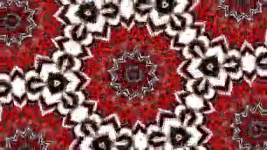 Psikedelik Kaleydoskop Patlaması simetrik kaleydoskop şekilleri patlıyor ve canlı renklerle beatendly döngülerde şekil değiştiriyor