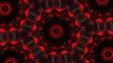 Psikedelik Kaleydoskop Patlaması simetrik kaleydoskop şekilleri patlıyor ve canlı renklerle beatendly döngülerde şekil değiştiriyor