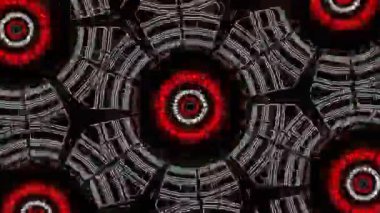 Psikedelik Kaleydoskop Patlaması simetrik kaleydoskop şekilleri patlıyor ve canlı renklerle beatendly döngülerde şekil değiştiriyor