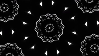 Psikedelik Kaleydoskop Patlaması simetrik kaleydoskop şekilleri patlıyor ve canlı renklerle beatendly döngülerde şekil değiştiriyor