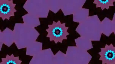 Psikedelik Kaleydoskop Patlaması simetrik kaleydoskop şekilleri patlıyor ve canlı renklerle beatendly döngülerde şekil değiştiriyor