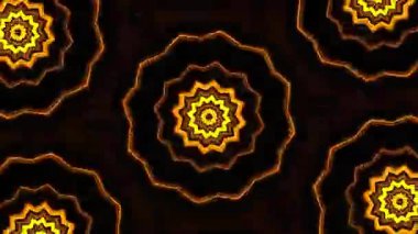 Psikedelik Kaleydoskop Patlaması simetrik kaleydoskop şekilleri patlıyor ve canlı renklerle beatendly döngülerde şekil değiştiriyor