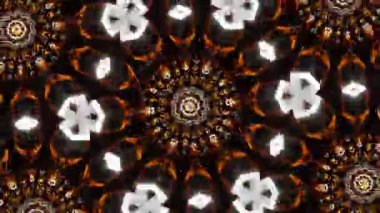 Psikedelik Kaleydoskop Patlaması simetrik kaleydoskop şekilleri patlıyor ve canlı renklerle beatendly döngülerde şekil değiştiriyor