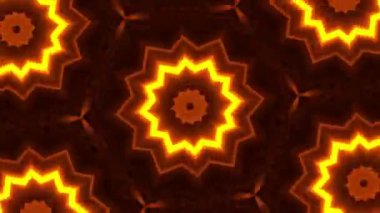 Psikedelik Kaleydoskop Patlaması simetrik kaleydoskop şekilleri patlıyor ve canlı renklerle beatendly döngülerde şekil değiştiriyor