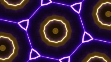 Psikedelik Kaleydoskop Patlaması simetrik kaleydoskop şekilleri patlıyor ve canlı renklerle beatendly döngülerde şekil değiştiriyor