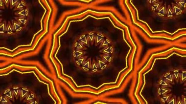 Psikedelik Kaleydoskop Patlaması simetrik kaleydoskop şekilleri patlıyor ve canlı renklerle beatendly döngülerde şekil değiştiriyor