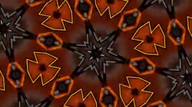 Psikedelik Kaleydoskop Patlaması simetrik kaleydoskop şekilleri patlıyor ve canlı renklerle beatendly döngülerde şekil değiştiriyor