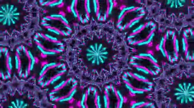 Psychedelic Kaleidoscope Burst Symmetric kaleidoscope shapes bursting and morphing with vibrant colors on beatfriendly loops