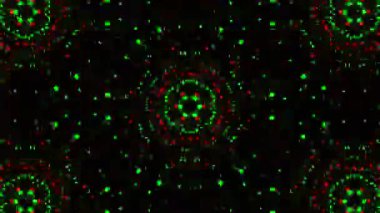 Psikedelik Kaleydoskop Patlaması simetrik kaleydoskop şekilleri patlıyor ve canlı renklerle beatendly döngülerde şekil değiştiriyor