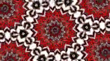 Psikedelik Kaleydoskop Patlaması simetrik kaleydoskop şekilleri patlıyor ve canlı renklerle beatendly döngülerde şekil değiştiriyor