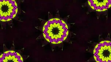 Psychedelic Kaleidoscope Burst Symmetric kaleidoscope shapes bursting and morphing with vibrant colors on beatfriendly loops