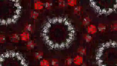 Psikedelik Kaleydoskop Patlaması simetrik kaleydoskop şekilleri patlıyor ve canlı renklerle beatendly döngülerde şekil değiştiriyor