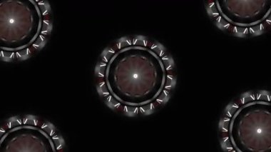 Psikedelik Kaleydoskop Patlaması simetrik kaleydoskop şekilleri patlıyor ve canlı renklerle beatendly döngülerde şekil değiştiriyor