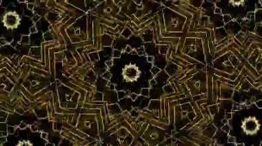 Psikedelik Kaleydoskop Patlaması simetrik kaleydoskop şekilleri patlıyor ve canlı renklerle beatendly döngülerde şekil değiştiriyor