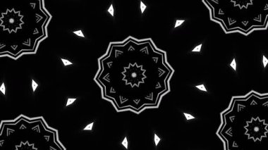 Psikedelik Kaleydoskop Patlaması simetrik kaleydoskop şekilleri patlıyor ve canlı renklerle beatendly döngülerde şekil değiştiriyor