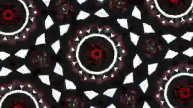 Psikedelik Kaleydoskop Patlaması simetrik kaleydoskop şekilleri patlıyor ve canlı renklerle beatendly döngülerde şekil değiştiriyor