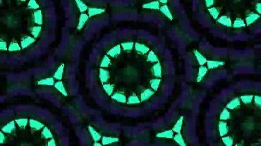 Psikedelik Kaleydoskop Patlaması simetrik kaleydoskop şekilleri patlıyor ve canlı renklerle beatendly döngülerde şekil değiştiriyor