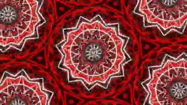 Psikedelik Kaleydoskop Patlaması simetrik kaleydoskop şekilleri patlıyor ve canlı renklerle beatendly döngülerde şekil değiştiriyor