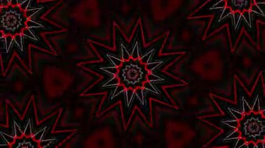Psikedelik Kaleydoskop Patlaması simetrik kaleydoskop şekilleri patlıyor ve canlı renklerle beatendly döngülerde şekil değiştiriyor