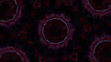 Psikedelik Kaleydoskop Patlaması simetrik kaleydoskop şekilleri patlıyor ve canlı renklerle beatendly döngülerde şekil değiştiriyor