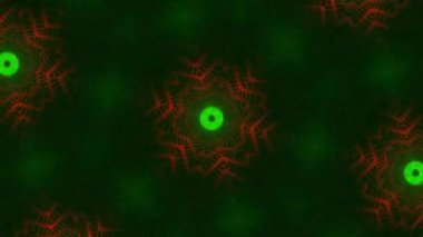 Psikedelik Kaleydoskop Patlaması simetrik kaleydoskop şekilleri patlıyor ve canlı renklerle beatendly döngülerde şekil değiştiriyor