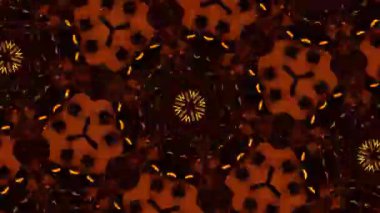 Psikedelik Kaleydoskop Patlaması simetrik kaleydoskop şekilleri patlıyor ve canlı renklerle beatendly döngülerde şekil değiştiriyor