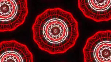 Psikedelik Kaleydoskop Patlaması simetrik kaleydoskop şekilleri patlıyor ve canlı renklerle beatendly döngülerde şekil değiştiriyor