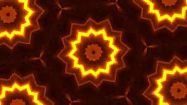 Psikedelik Kaleydoskop Patlaması simetrik kaleydoskop şekilleri patlıyor ve canlı renklerle beatendly döngülerde şekil değiştiriyor