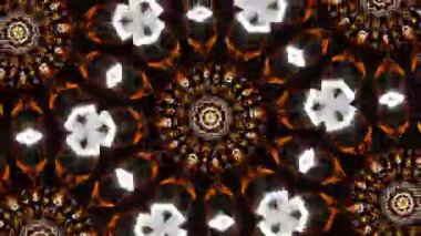 Psikedelik Kaleydoskop Patlaması simetrik kaleydoskop şekilleri patlıyor ve canlı renklerle beatendly döngülerde şekil değiştiriyor