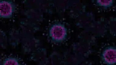 Psikedelik Kaleydoskop Patlaması simetrik kaleydoskop şekilleri patlıyor ve canlı renklerle beatendly döngülerde şekil değiştiriyor