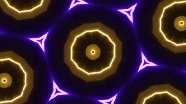 Psikedelik Kaleydoskop Patlaması simetrik kaleydoskop şekilleri patlıyor ve canlı renklerle beatendly döngülerde şekil değiştiriyor