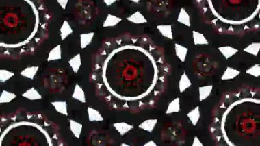 Psikedelik Kaleydoskop Patlaması simetrik kaleydoskop şekilleri patlıyor ve canlı renklerle beatendly döngülerde şekil değiştiriyor