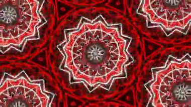 Psikedelik Kaleydoskop Patlaması simetrik kaleydoskop şekilleri patlıyor ve canlı renklerle beatendly döngülerde şekil değiştiriyor