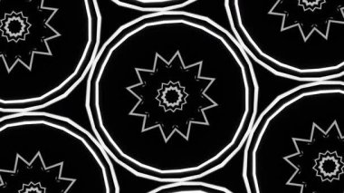 Psikedelik Kaleydoskop Patlaması simetrik kaleydoskop şekilleri patlıyor ve canlı renklerle beatendly döngülerde şekil değiştiriyor