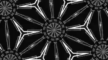 Psikedelik Kaleydoskop Patlaması simetrik kaleydoskop şekilleri patlıyor ve canlı renklerle beatendly döngülerde şekil değiştiriyor