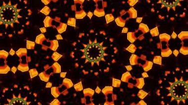 Psikedelik Kaleydoskop Patlaması simetrik kaleydoskop şekilleri patlıyor ve canlı renklerle beatendly döngülerde şekil değiştiriyor