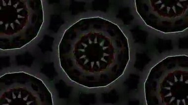 Psikedelik Kaleydoskop Patlaması simetrik kaleydoskop şekilleri patlıyor ve canlı renklerle beatendly döngülerde şekil değiştiriyor