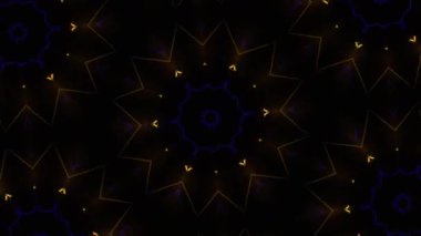 Psikedelik Kaleydoskop Patlaması simetrik kaleydoskop şekilleri patlıyor ve canlı renklerle beatendly döngülerde şekil değiştiriyor