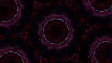 Psikedelik Kaleydoskop Patlaması simetrik kaleydoskop şekilleri patlıyor ve canlı renklerle beatendly döngülerde şekil değiştiriyor