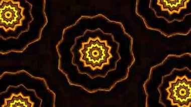 Psikedelik Kaleydoskop Patlaması simetrik kaleydoskop şekilleri patlıyor ve canlı renklerle beatendly döngülerde şekil değiştiriyor