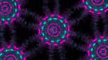 Psikedelik Kaleydoskop Patlaması simetrik kaleydoskop şekilleri patlıyor ve canlı renklerle beatendly döngülerde şekil değiştiriyor