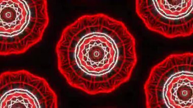 Psikedelik Kaleydoskop Patlaması simetrik kaleydoskop şekilleri patlıyor ve canlı renklerle beatendly döngülerde şekil değiştiriyor