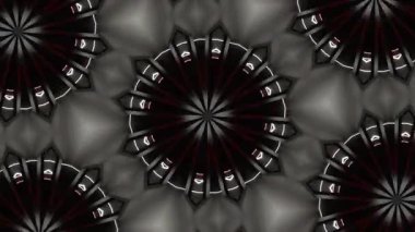 Psikedelik Kaleydoskop Patlaması simetrik kaleydoskop şekilleri patlıyor ve canlı renklerle beatendly döngülerde şekil değiştiriyor